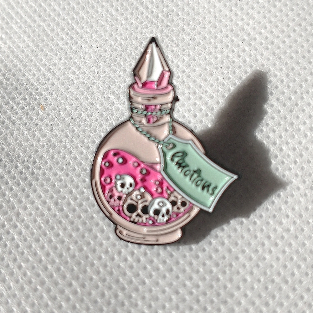 🧁 3/$30 Bottle of Toxic Deadly Emotions Enamel Pin NEW
